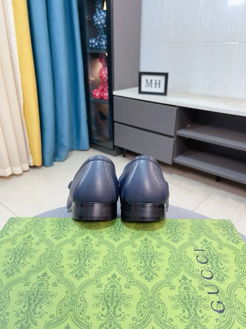 Men's Men's Shoes💰560🌹🌹[GUCCI] Gucci leather shoes are the most popular classic. Synchronized with the official website, the upper is made of Italian first-layer cowhide ➕cowhide lining, with unique brand and unique craftsmanship. Highlighting the hot style of the new year. Stop hesitating, stop wandering, get it now. Number: 38--44